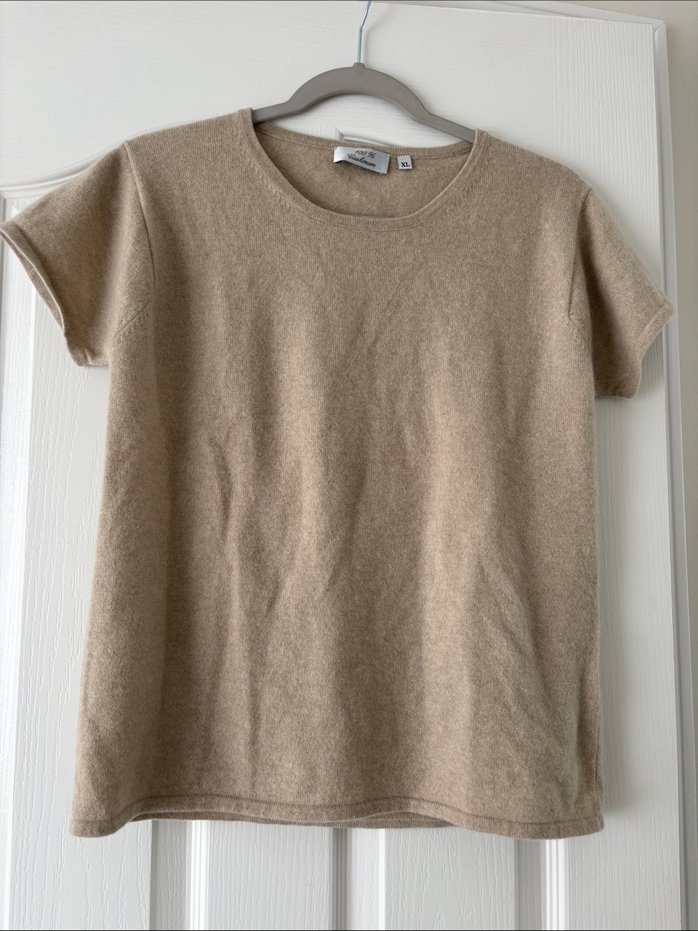 Cashmere Crewneck Sweater in Tan